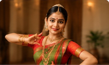 Classical dancer in traditional costume