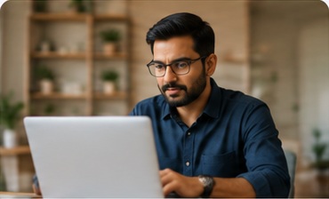 Tutor preparing an online lesson